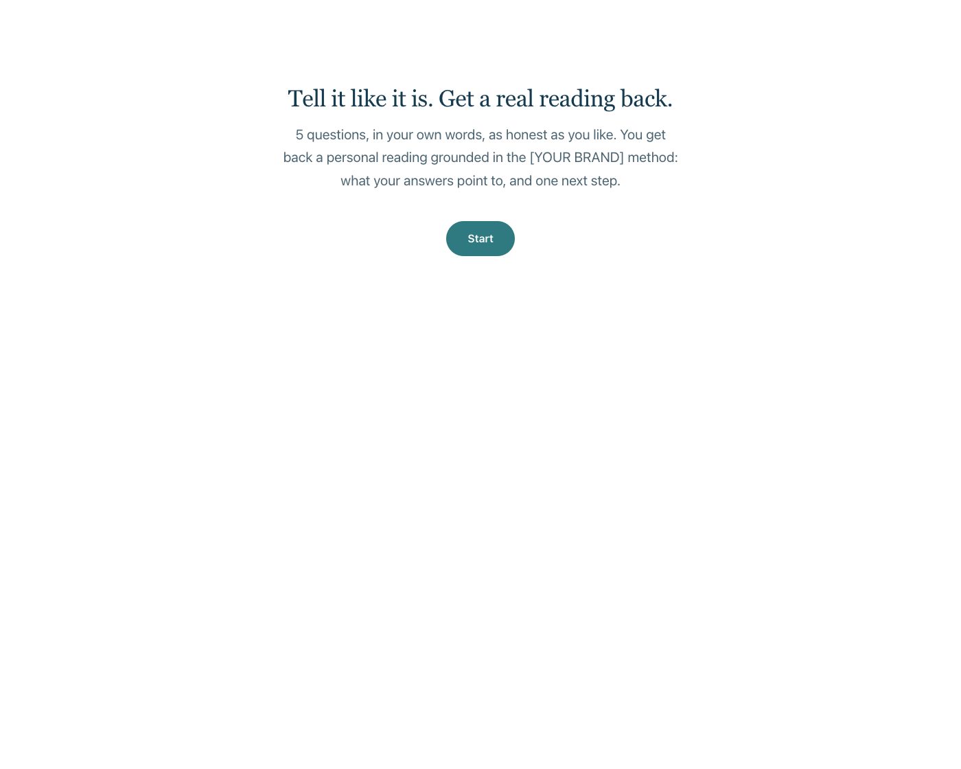 The reading quiz template